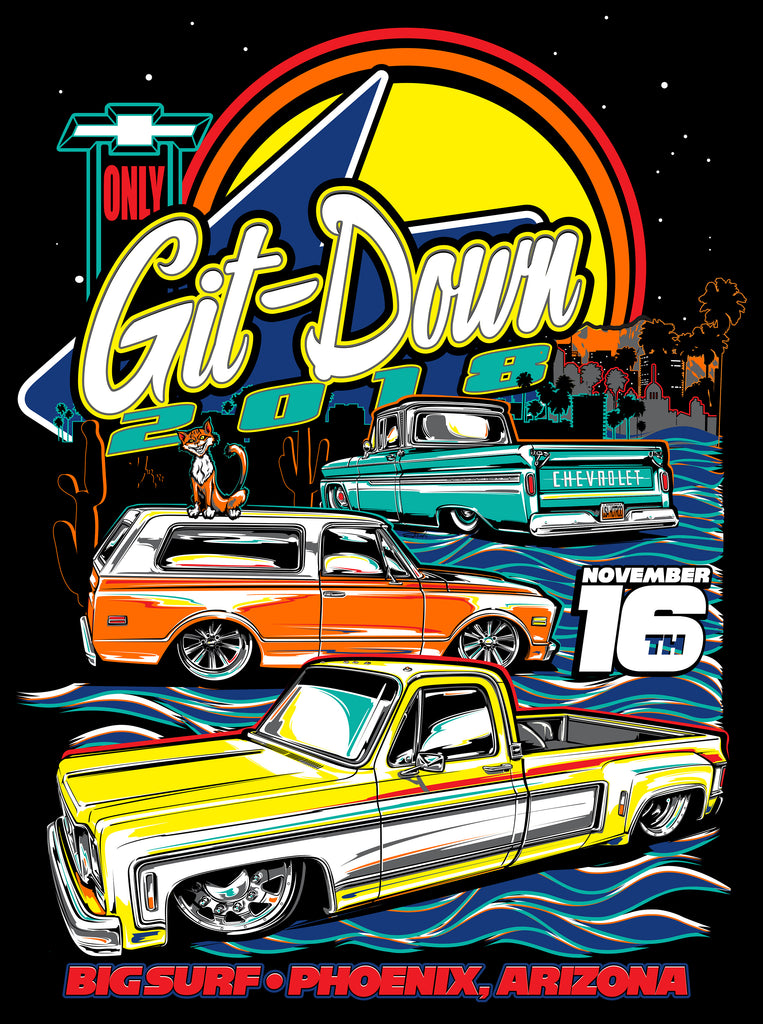 Git Down 2018 Pre Sale T Shirts are LIVE August 1st!!